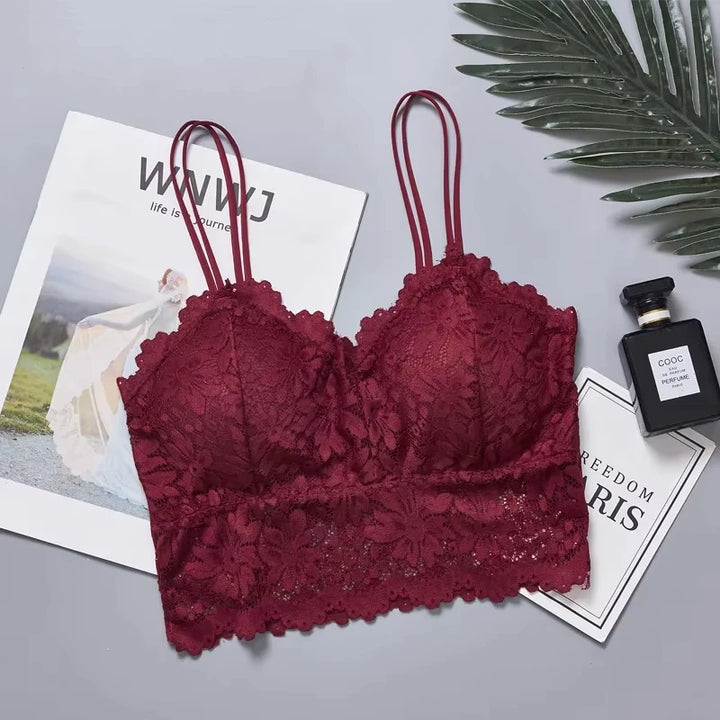 Women Seamless Modal Lace Bra Panty Set