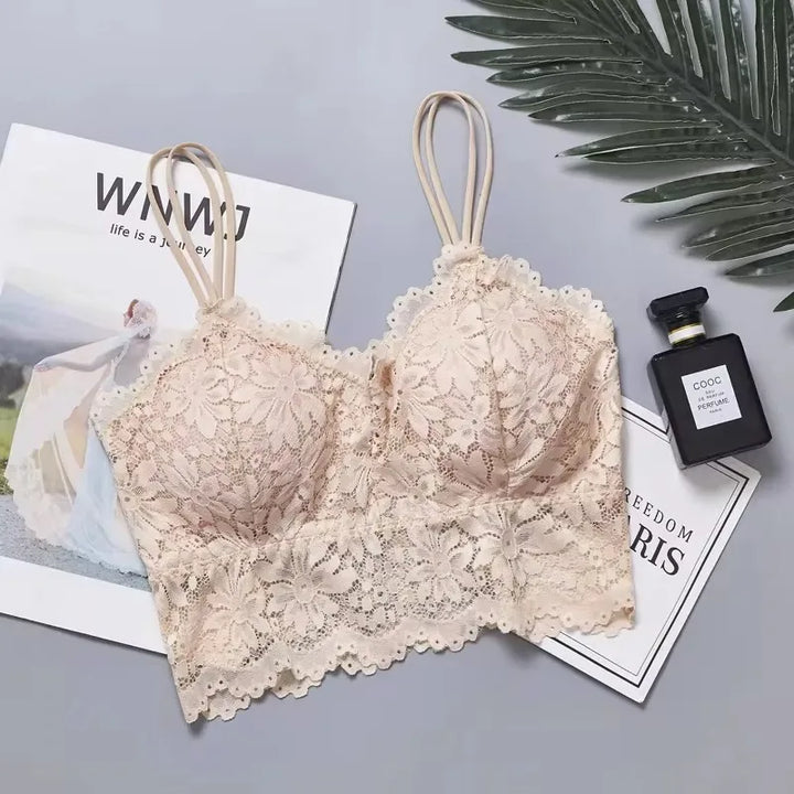 Women Seamless Modal Lace Bra Panty Set