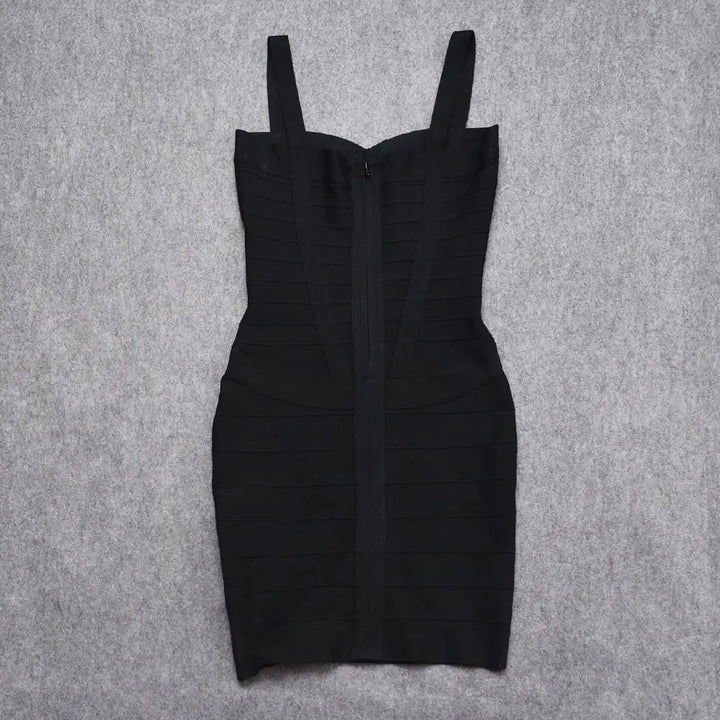 BEAUKEY Blue Spaghetti Strap Women Mini Bandage Dress Bodycon Sexy Above Knee Length Bodycon Party Club Dress XL Classic Vestido