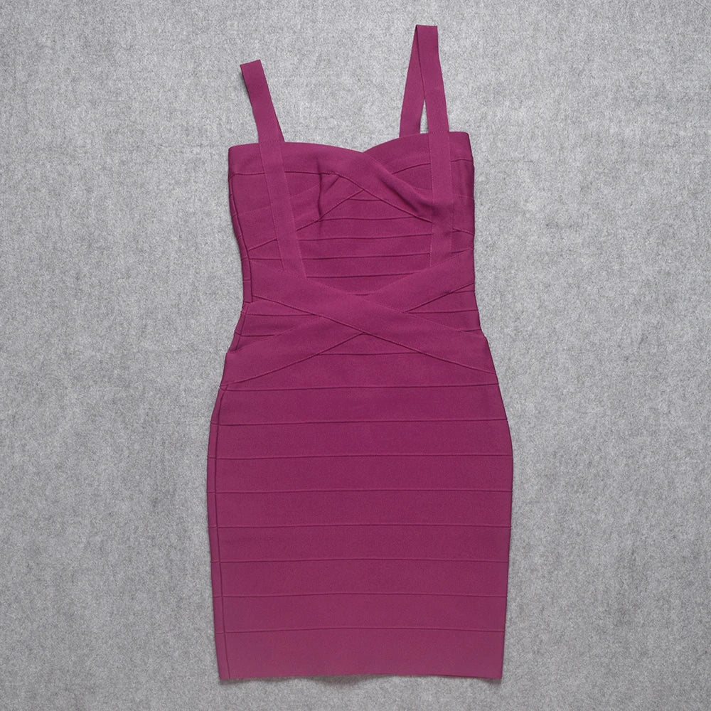 Beaukey Royal Blue Knit Bandage Dress Signature