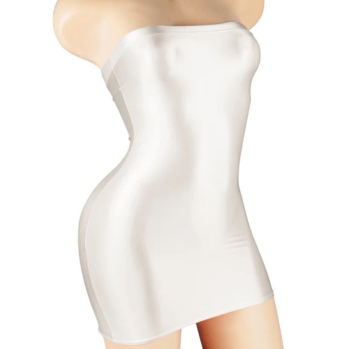 Satin Mini Dress See Through Bodycon Clubwear