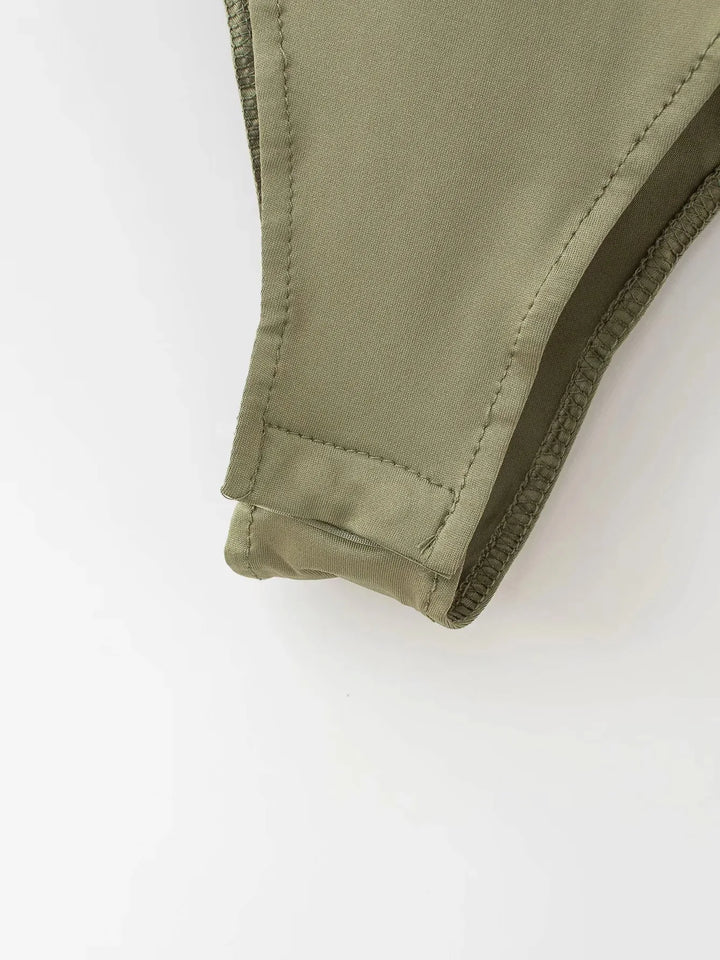 Premium Green Summer Slim Fit Stretch Bodysuit