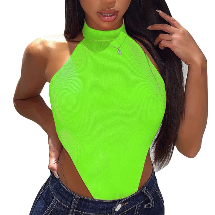 Sexy Halter Bodysuit Bodycon Leotard Feel Good