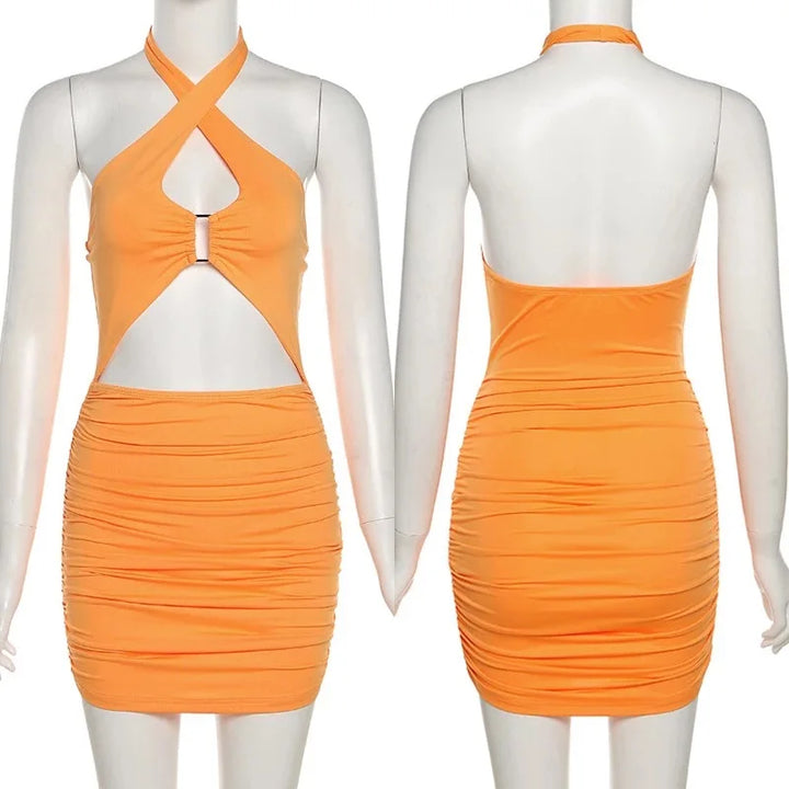 Signature Backless Premium Knit Dress With High