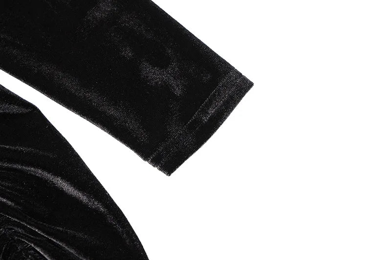 Dozw Velvet Midi Dress For Winter Warmth