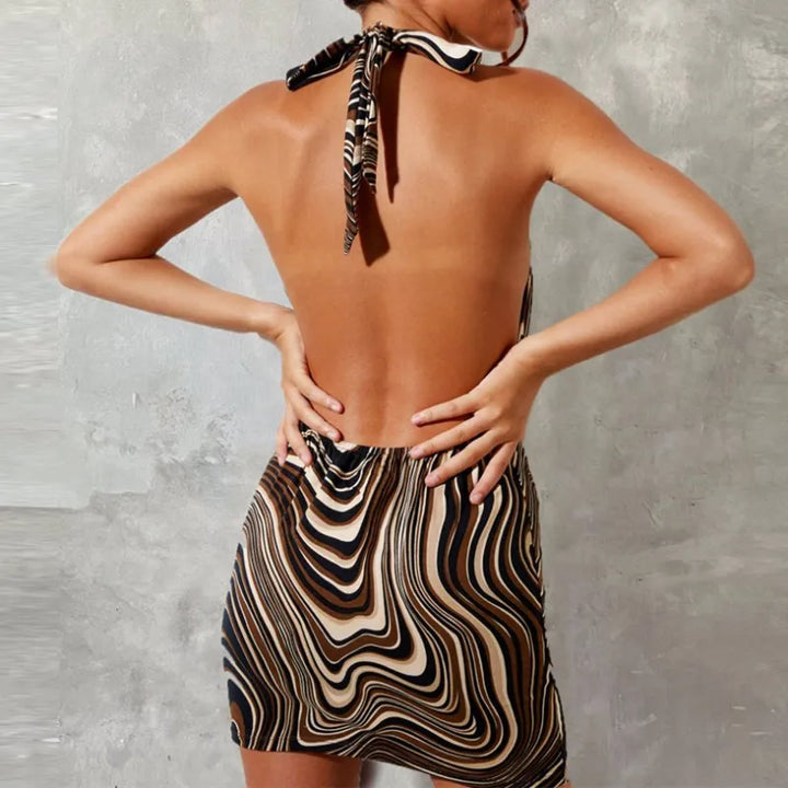 Exclusive Signature Precision Knit Halter Bodycon