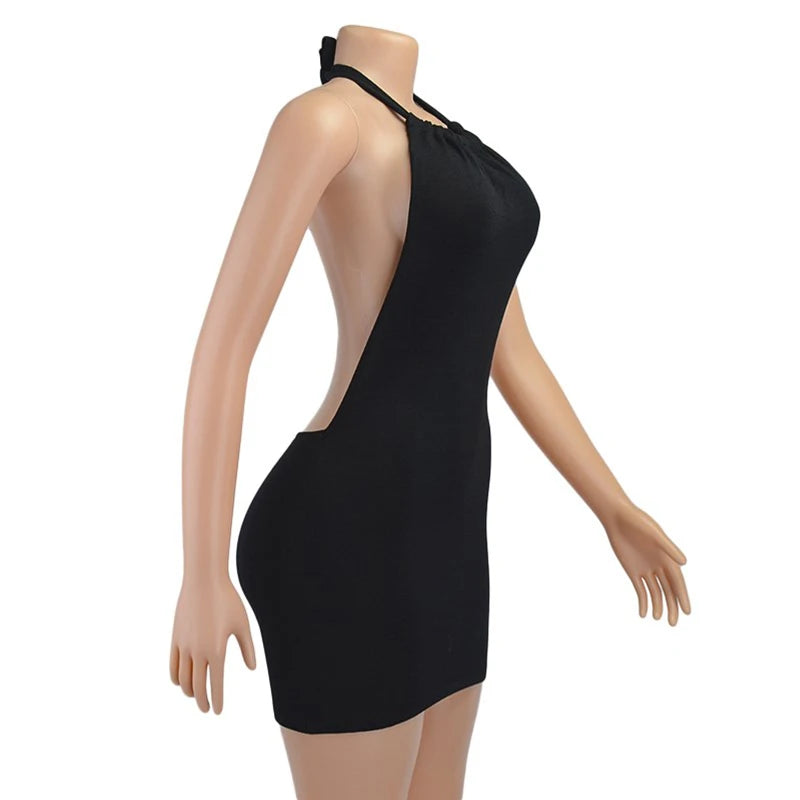 Signature Knit Lace Mini Dress With Hollow Out