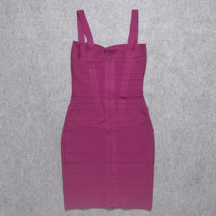 Beaukey Royal Blue Knit Bandage Dress Signature