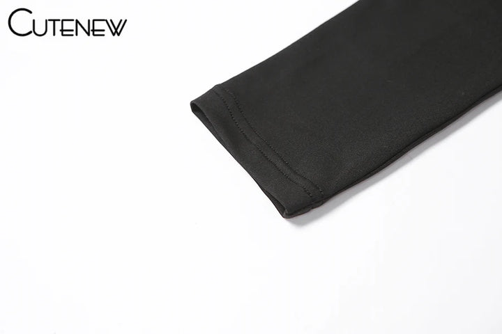 Cute New Women Black Wide Leg Jumpsuit For Autumn