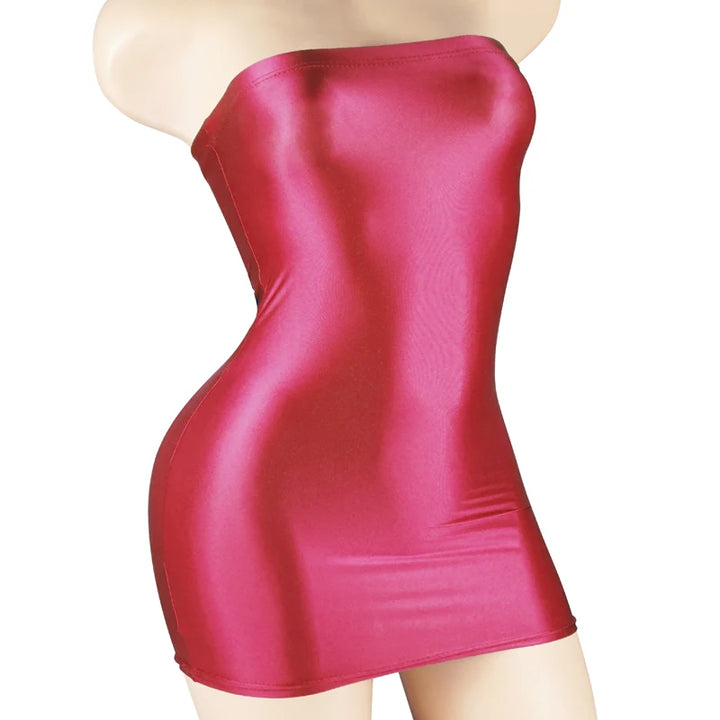 Signature Luxury Satin Mini Evening Dress
