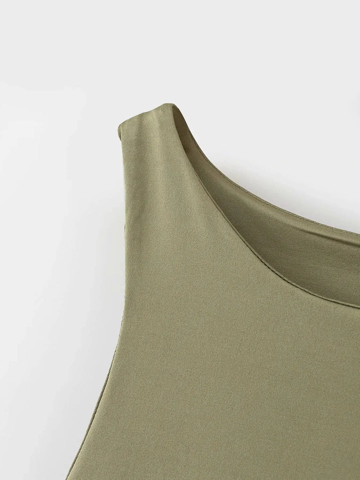 Premium Green Summer Slim Fit Stretch Bodysuit