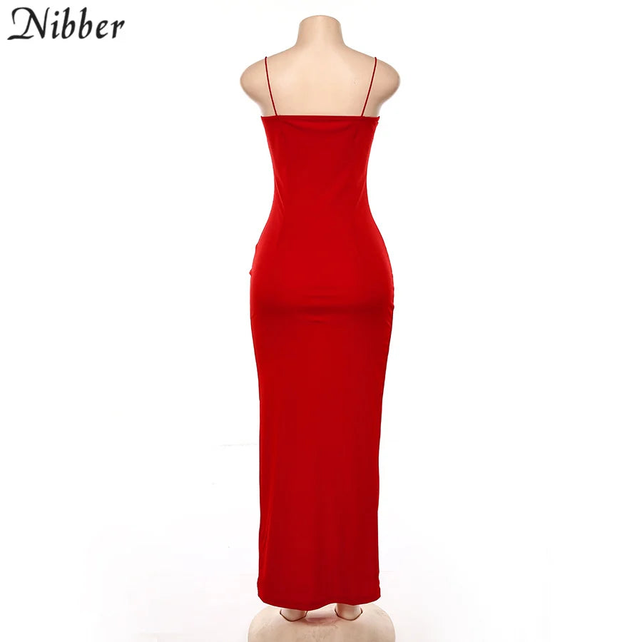 Premium Red Black Knit Bodycon Dress For Holiday