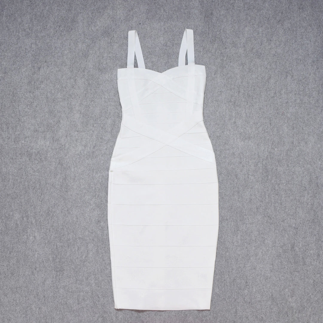 Beaukey Luxury Vintage Midi Bodycon Dress Limited