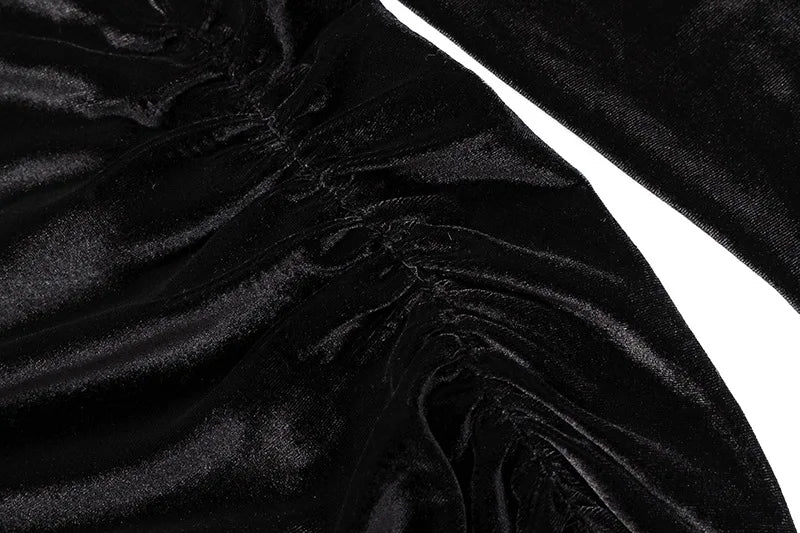 Dozw Velvet Midi Dress For Winter Warmth