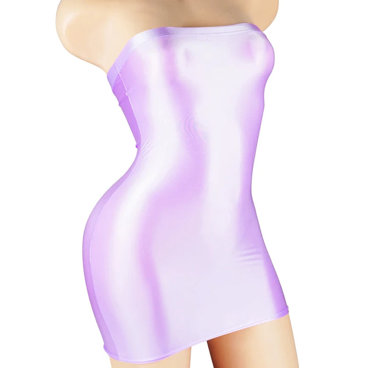 Signature Luxury Satin Mini Evening Dress