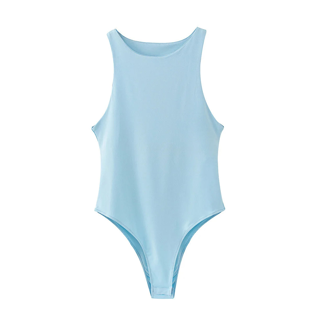 Premium Green Summer Slim Fit Stretch Bodysuit