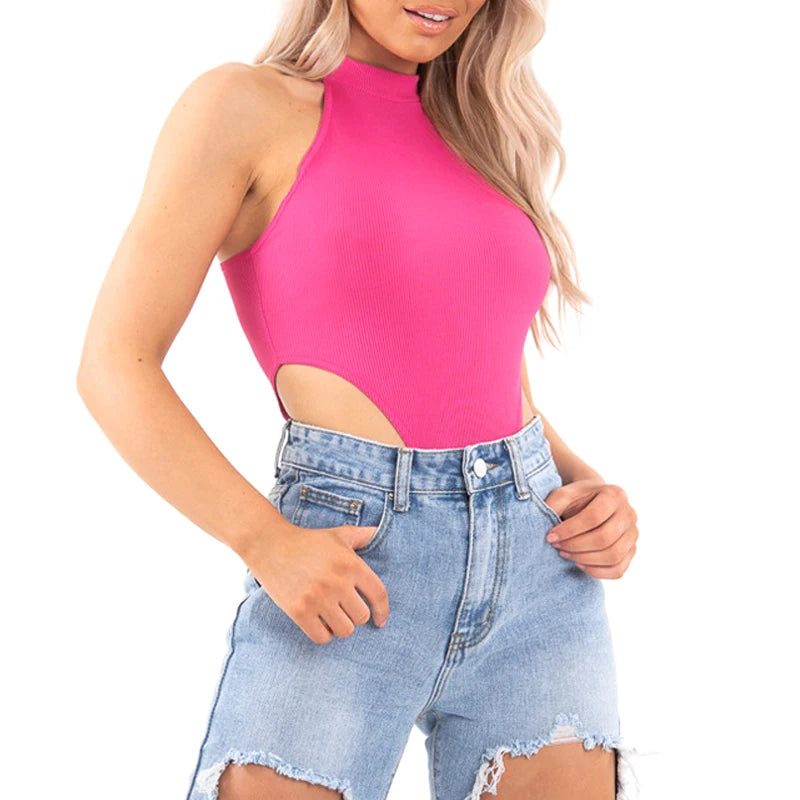 Sexy Halter Bodysuit Bodycon Leotard Feel Good