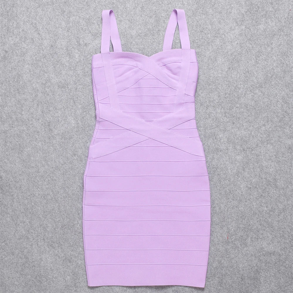 Beaukey Royal Blue Knit Bandage Dress Signature