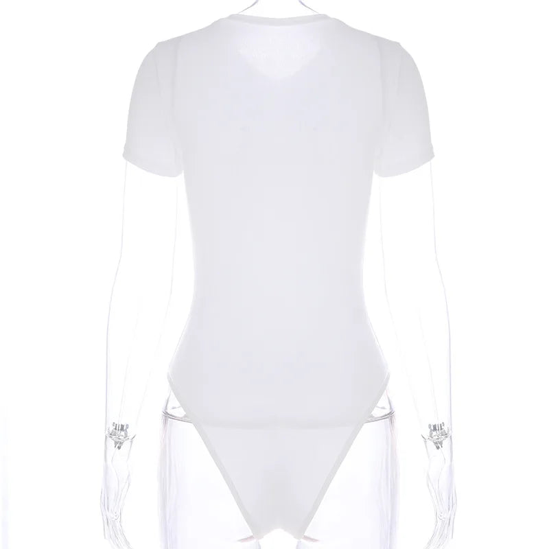 Sungnam Slim Bodycon Cotton Bodysuit For Summer