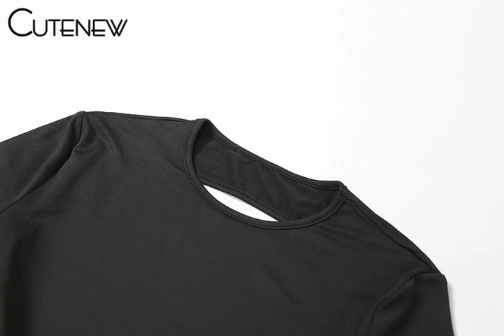 Cute New Women Black Wide Leg Jumpsuit For Autumn