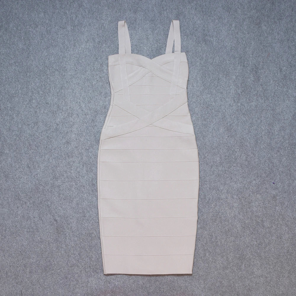 Beaukey Luxury Vintage Midi Bodycon Dress Limited