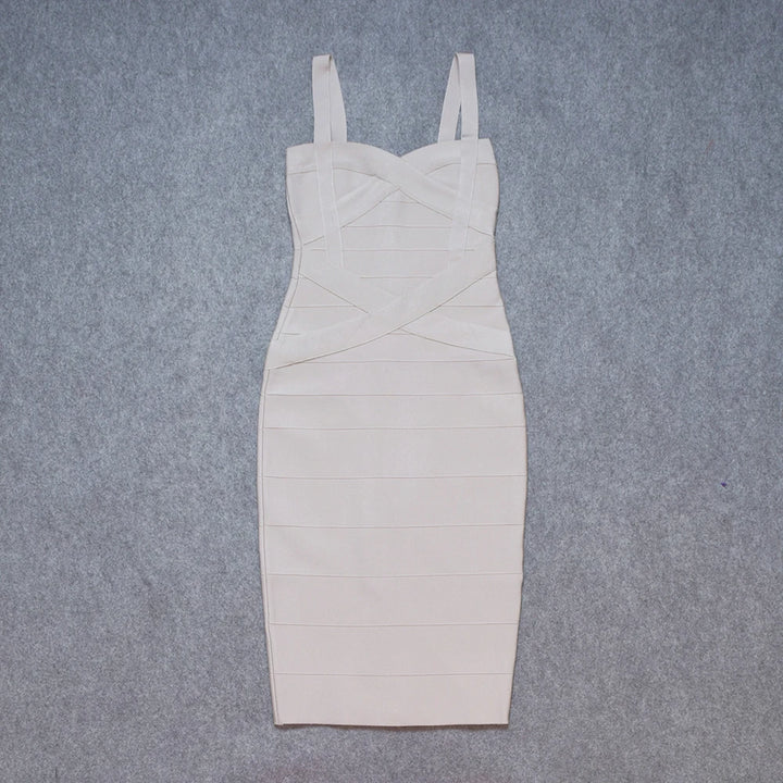 Beaukey Luxury Vintage Midi Bodycon Dress Limited