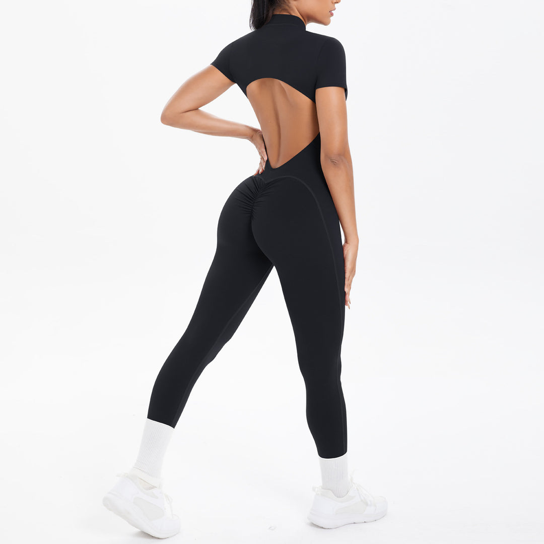 Luxury Bodycon Scrunch Jumpsuit For Yoga Dancers