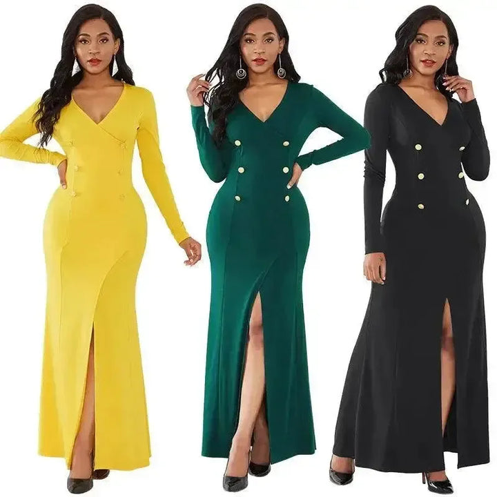 Glam V Neck Bodycon Dress For Women Party Club Outfit