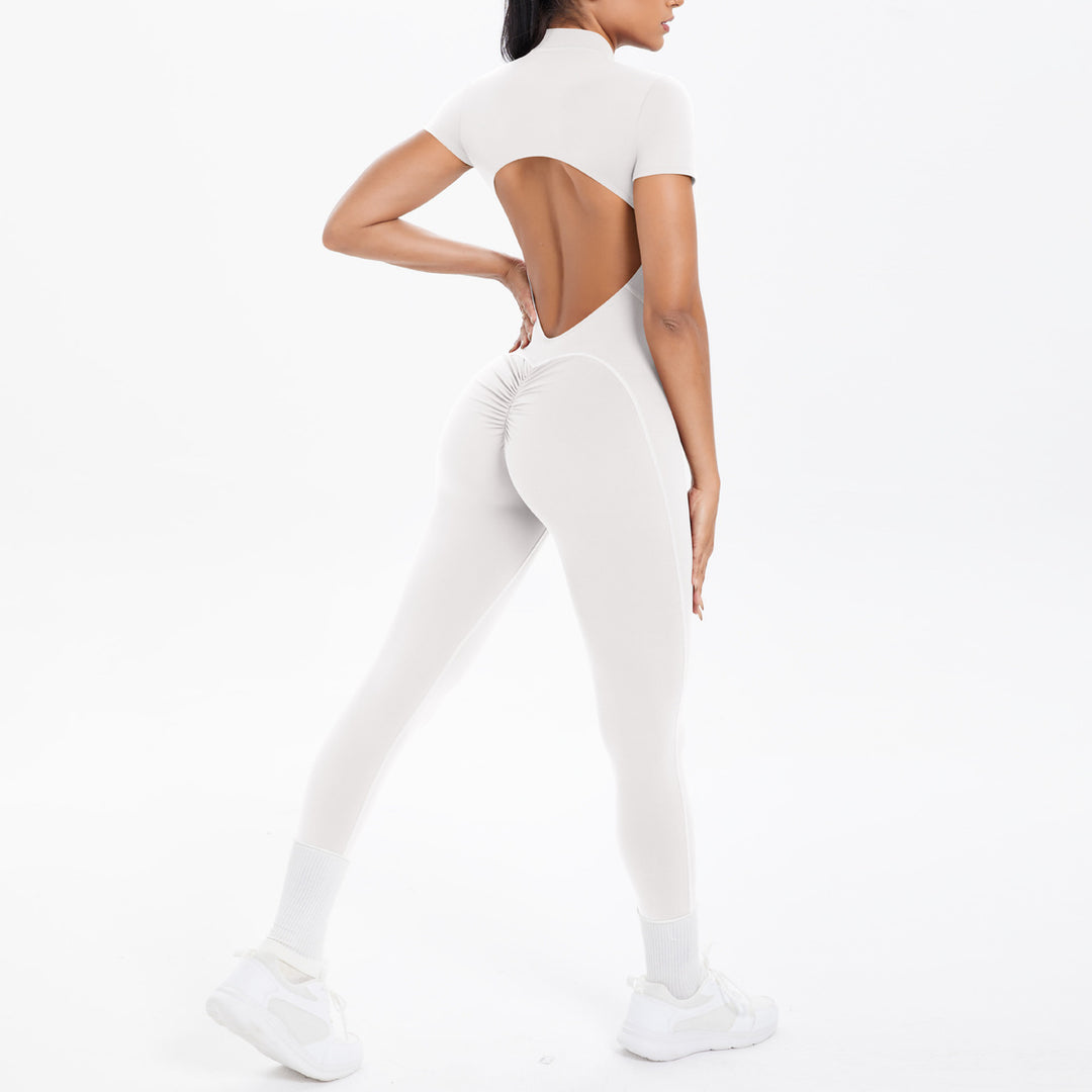 Luxury Bodycon Scrunch Jumpsuit For Yoga Dancers