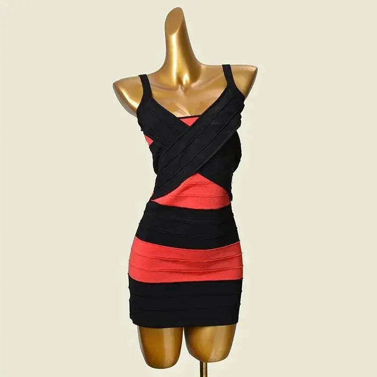 Bodycon Bandage Dress Sexy V Neck Knit Dress For Women