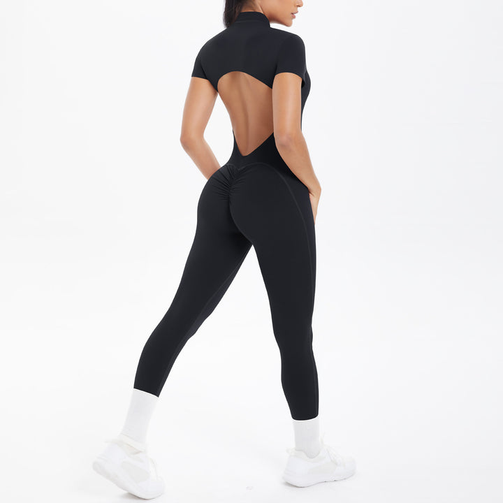 Luxury Bodycon Scrunch Jumpsuit For Yoga Dancers