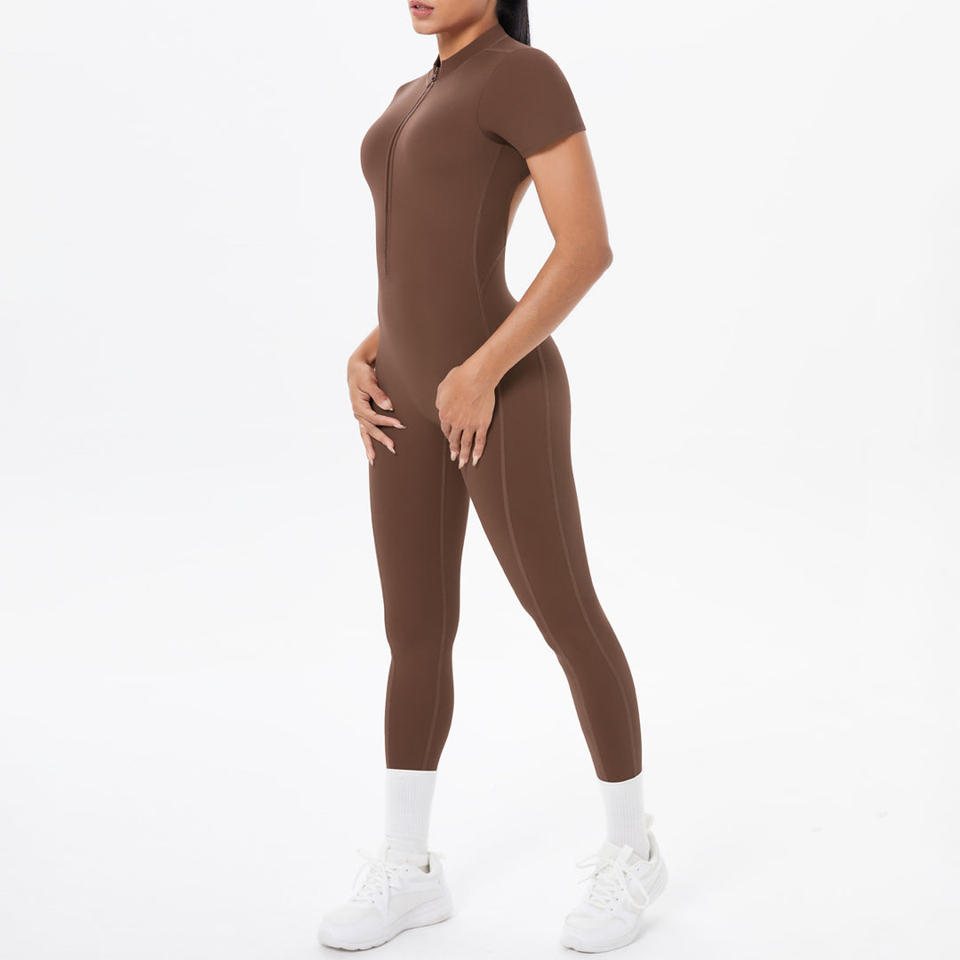 Luxury Bodycon Scrunch Jumpsuit For Yoga Dancers