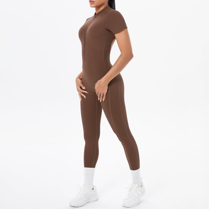 Luxury Bodycon Scrunch Jumpsuit For Yoga Dancers