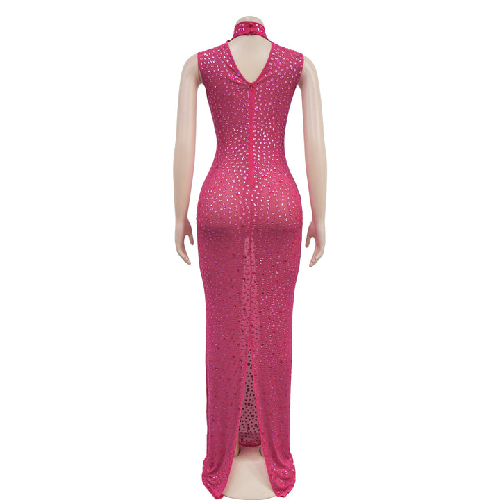Luxury Rhinestone Maxi Evening Dress For Prom