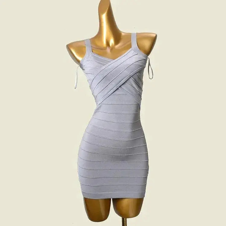 Bodycon Bandage Dress Sexy V Neck Knit Dress For Women