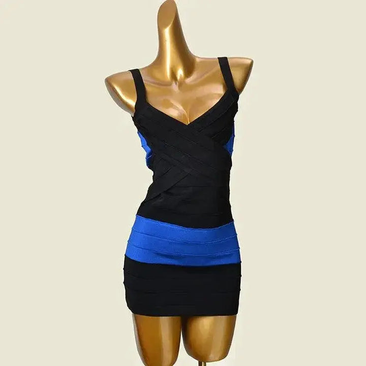 Bodycon Bandage Dress Sexy V Neck Knit Dress For Women