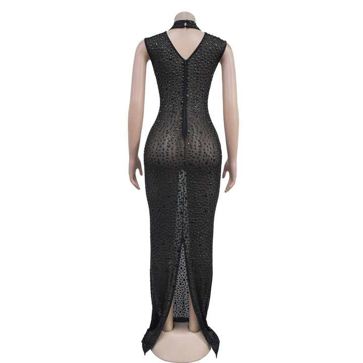 Luxury Rhinestone Maxi Evening Dress For Prom