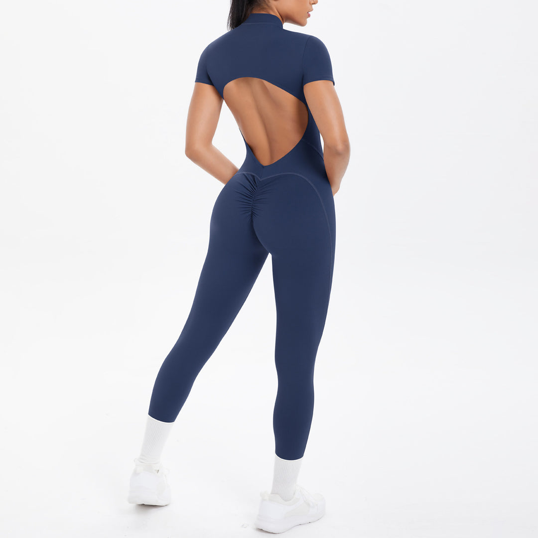 Luxury Bodycon Scrunch Jumpsuit For Yoga Dancers