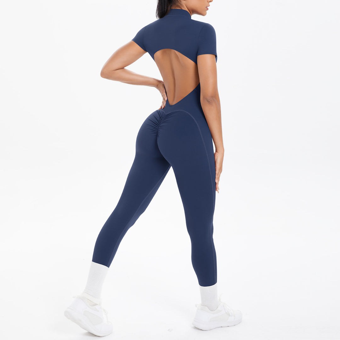 Luxury Bodycon Scrunch Jumpsuit For Yoga Dancers