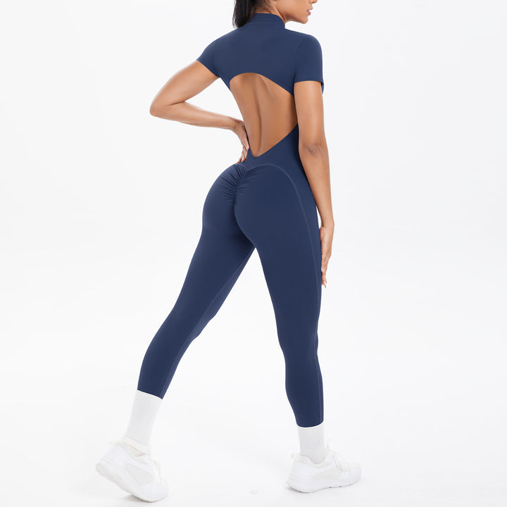 Luxury Bodycon Scrunch Jumpsuit For Yoga Dancers