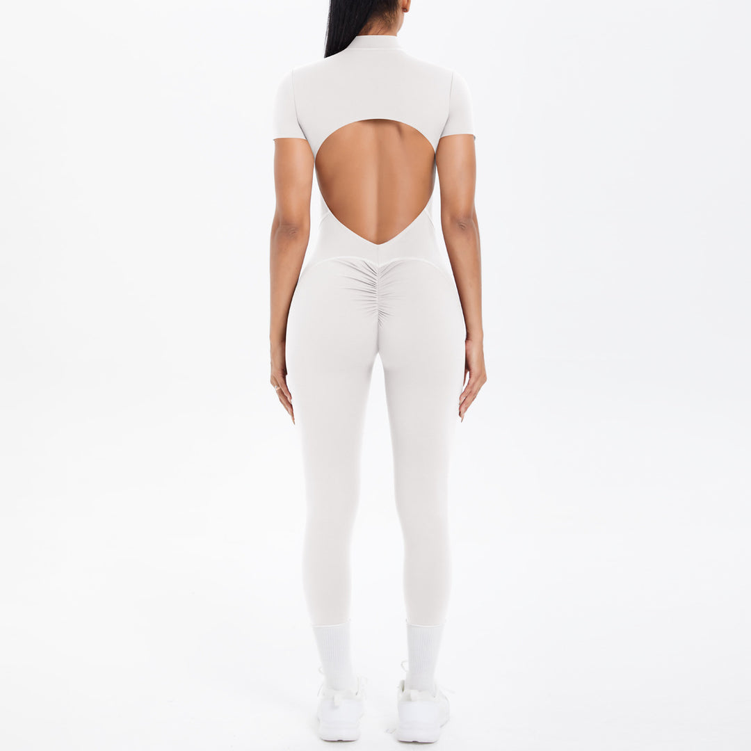Luxury Bodycon Scrunch Jumpsuit For Yoga Dancers