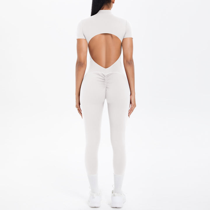 Luxury Bodycon Scrunch Jumpsuit For Yoga Dancers