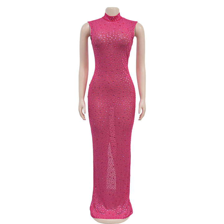 Luxury Rhinestone Maxi Evening Dress For Prom