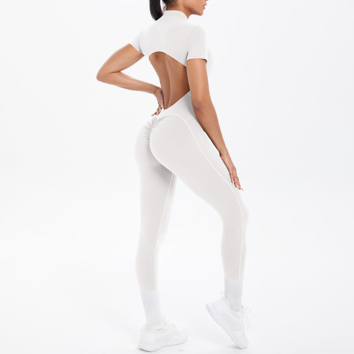 Luxury Bodycon Scrunch Jumpsuit For Yoga Dancers