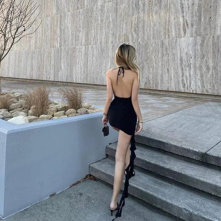 Kliou Bodycon Dress Summer Waist Trimming Chic Style