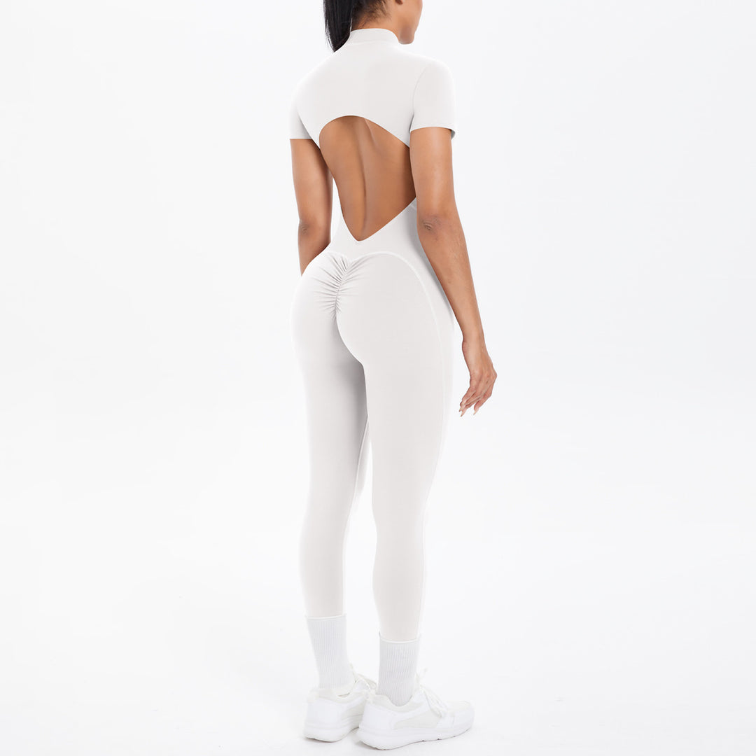 Luxury Bodycon Scrunch Jumpsuit For Yoga Dancers