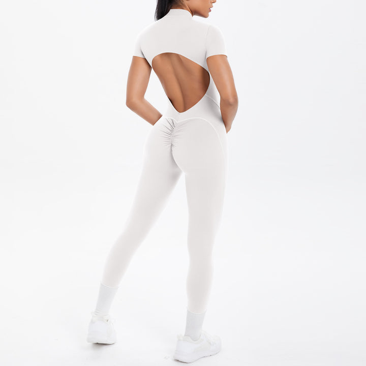 Luxury Bodycon Scrunch Jumpsuit For Yoga Dancers