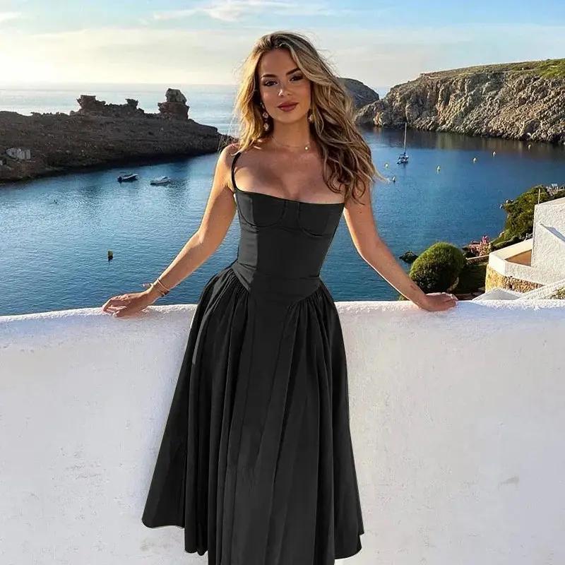 Sexy Tight Slim Wrap Hip Dress French Retro Long Gown - OurLum.com