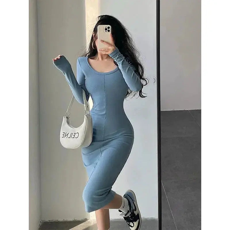 Elegant Bodycon Midi Dress For Evening Fashion Statement