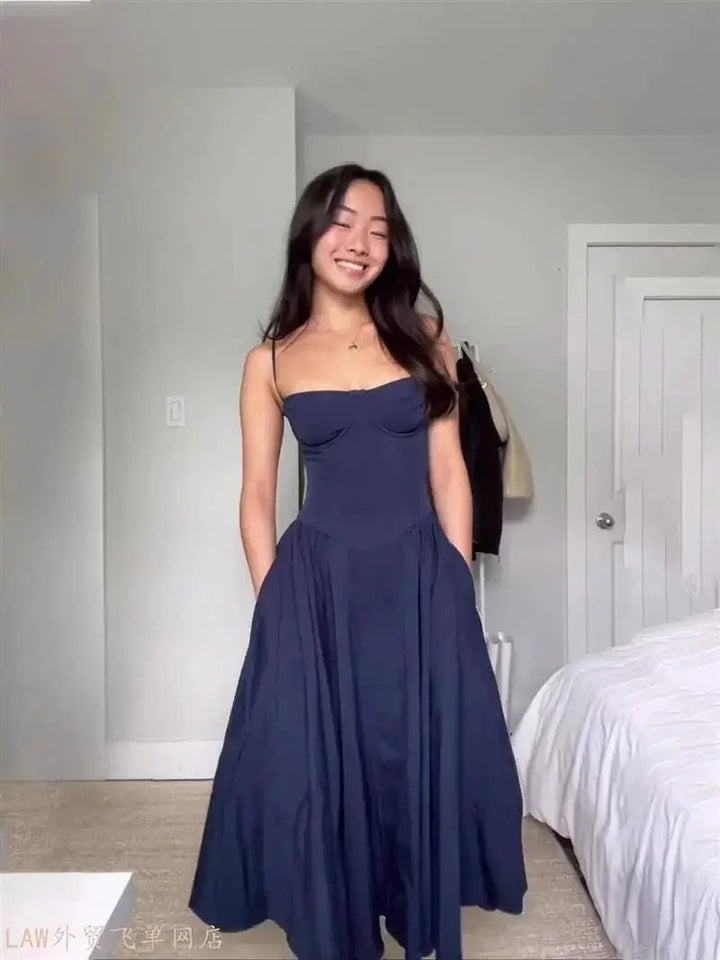 Sexy Tight Slim Wrap Hip Dress French Retro Long Gown - OurLum.com